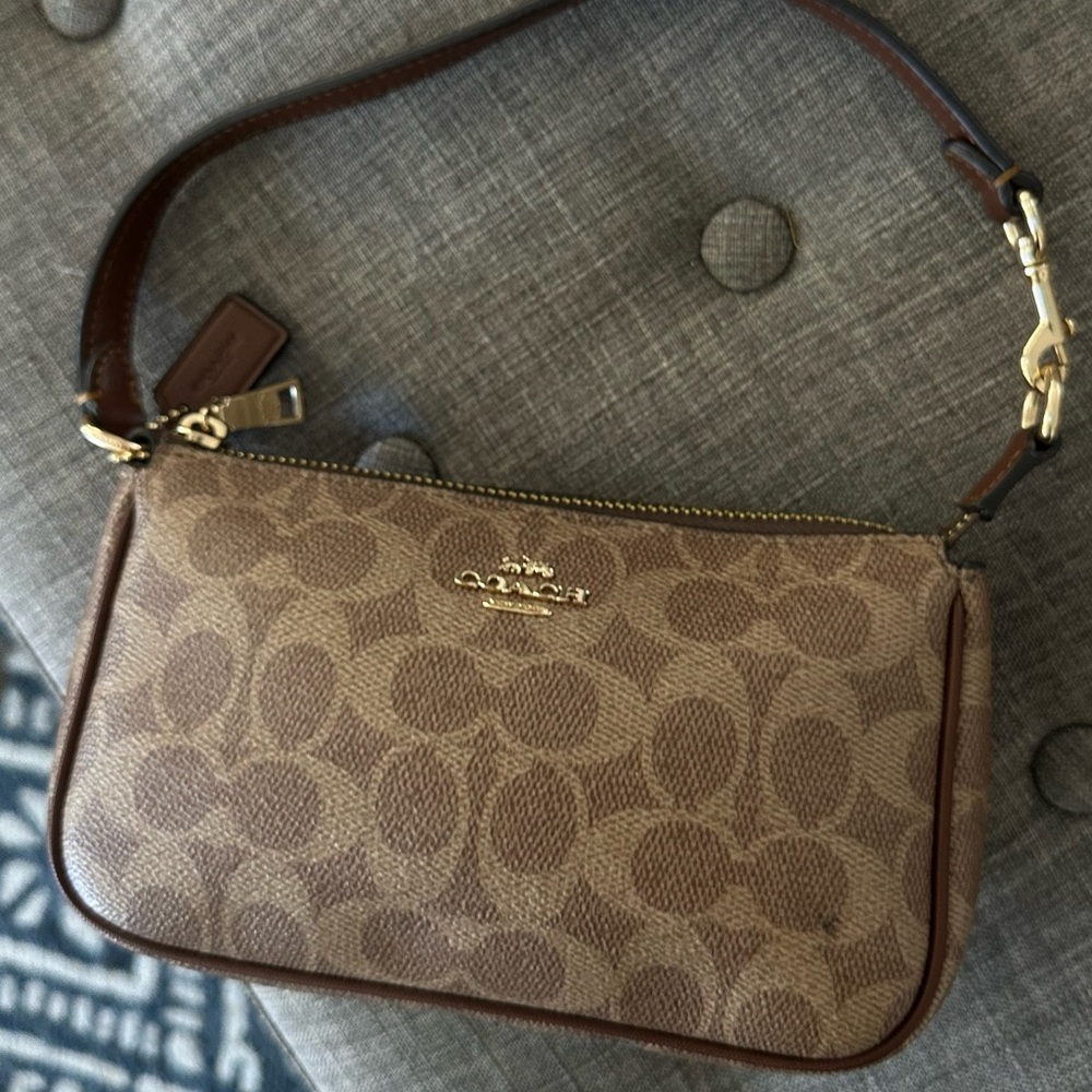 Coach Tan and Brown Shoulder Bag